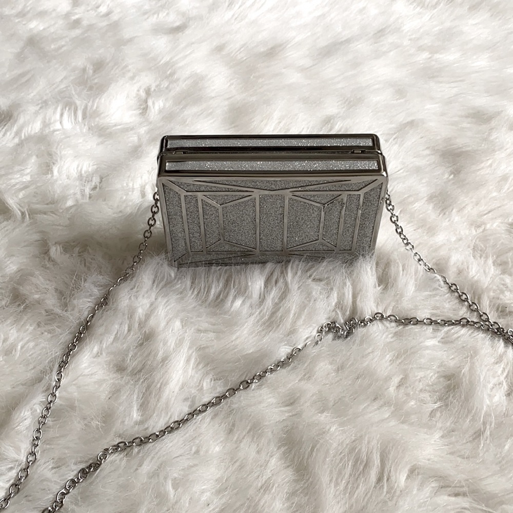INC Glitter Clutch Shoulder Bag